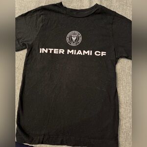 MLS Inter Miami CF Kids Black Child’s T-Shirt Size S-8 Messi #10 on back GUC